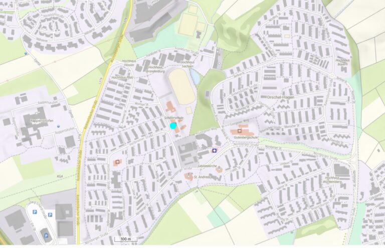 Lageplan Schillerschule Reutlingen